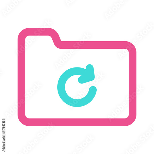 Folder Icon with Two Tone Colour Style