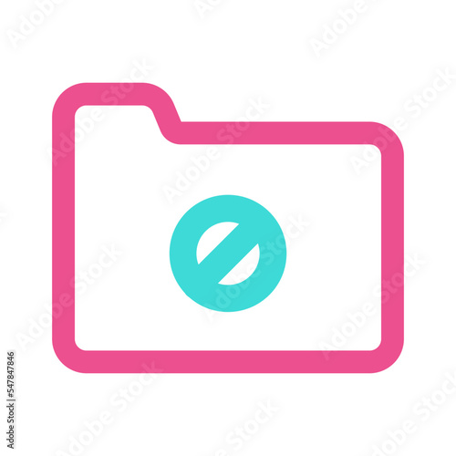 Folder Icon with Two Tone Colour Style