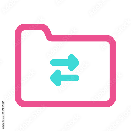 Folder Icon with Two Tone Colour Style