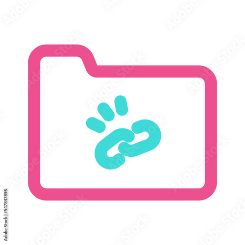 Folder Icon with Two Tone Colour Style