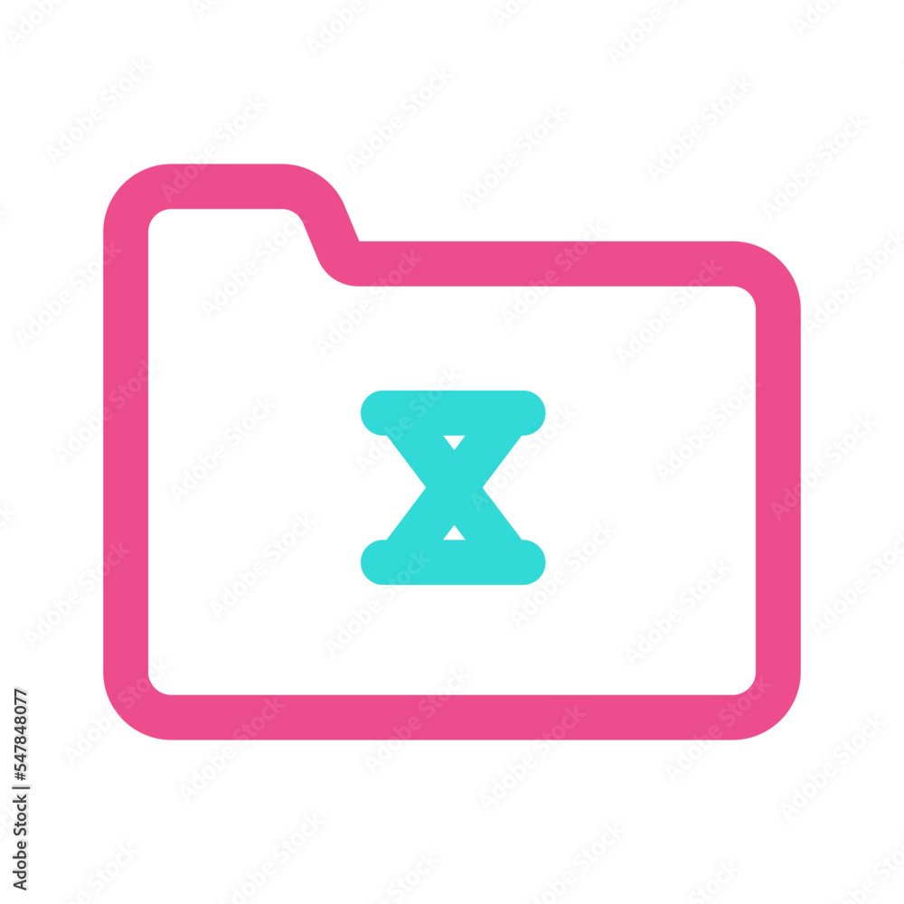 Folder Icon with Two Tone Colour Style Folder Icon with Two Tone Colour Style