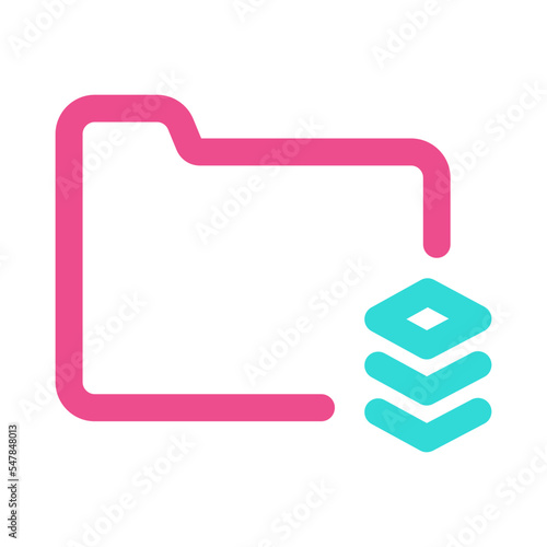 Folder Icon with Two Tone Colour Style