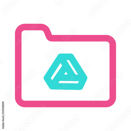 Folder Icon with Two Tone Colour Style