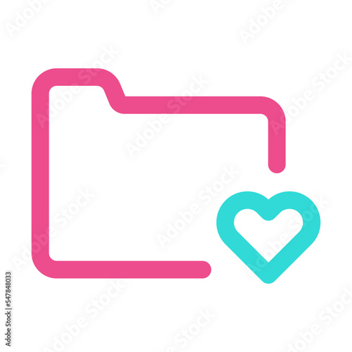 Folder Icon with Two Tone Colour Style