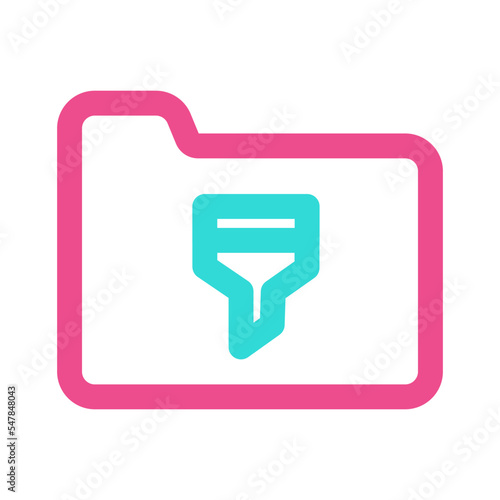 Folder Icon with Two Tone Colour Style