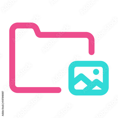 Folder Icon with Two Tone Colour Style