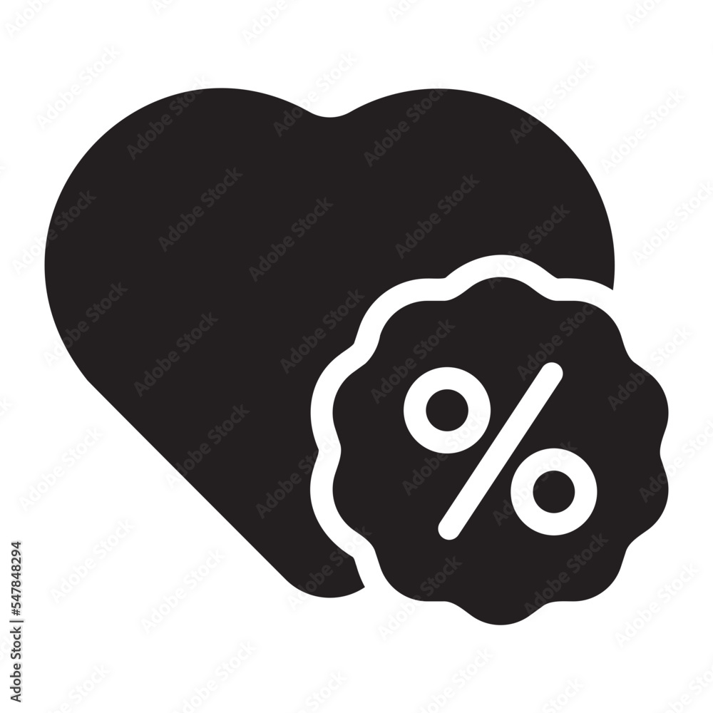 Naklejka premium black friday glyph icon