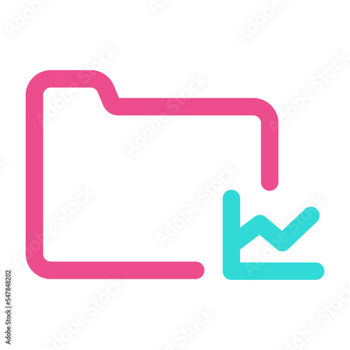 Folder Icon with Two Tone Colour Style