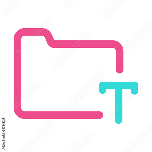 Folder Icon with Two Tone Colour Style