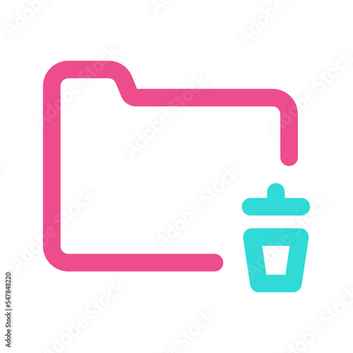 Folder Icon with Two Tone Colour Style