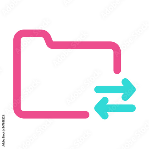 Folder Icon with Two Tone Colour Style