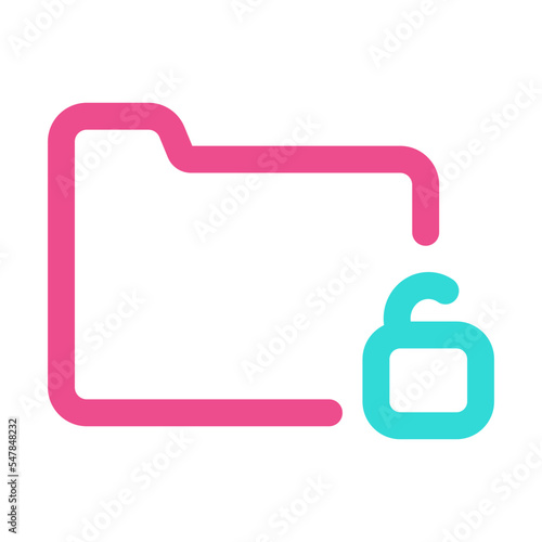Folder Icon with Two Tone Colour Style