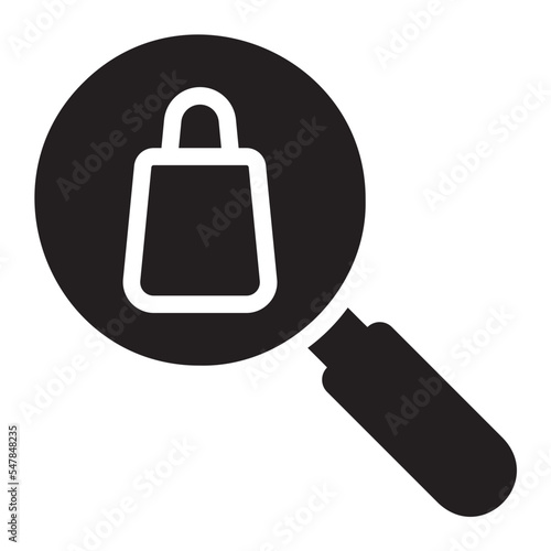 magnifying glass glyph icon
