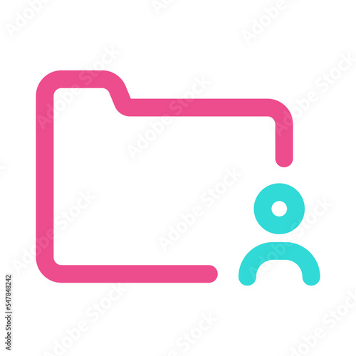 Folder Icon with Two Tone Colour Style