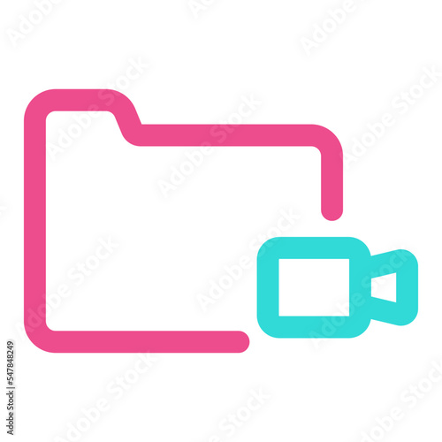 Folder Icon with Two Tone Colour Style