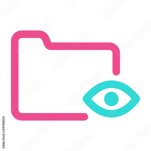 Folder Icon with Two Tone Colour Style