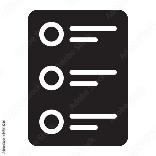 shopping list glyph icon