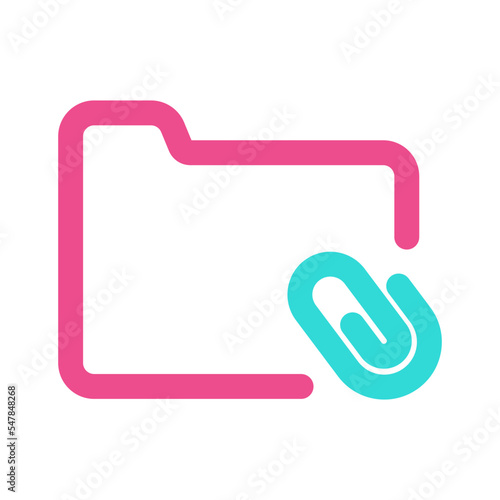 Folder Icon with Two Tone Colour Style
