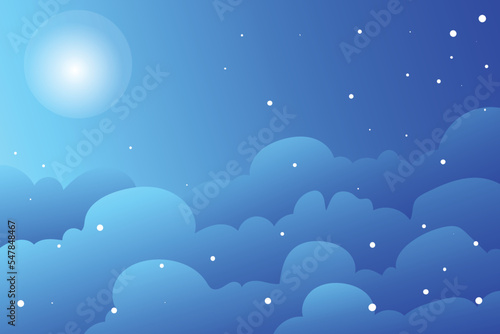 CLOUDS IN THE SKY VECTOR BACKGROUND