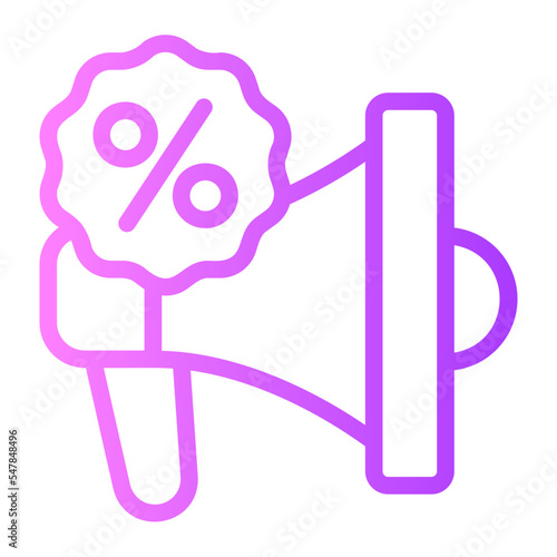 megaphones gradient icon