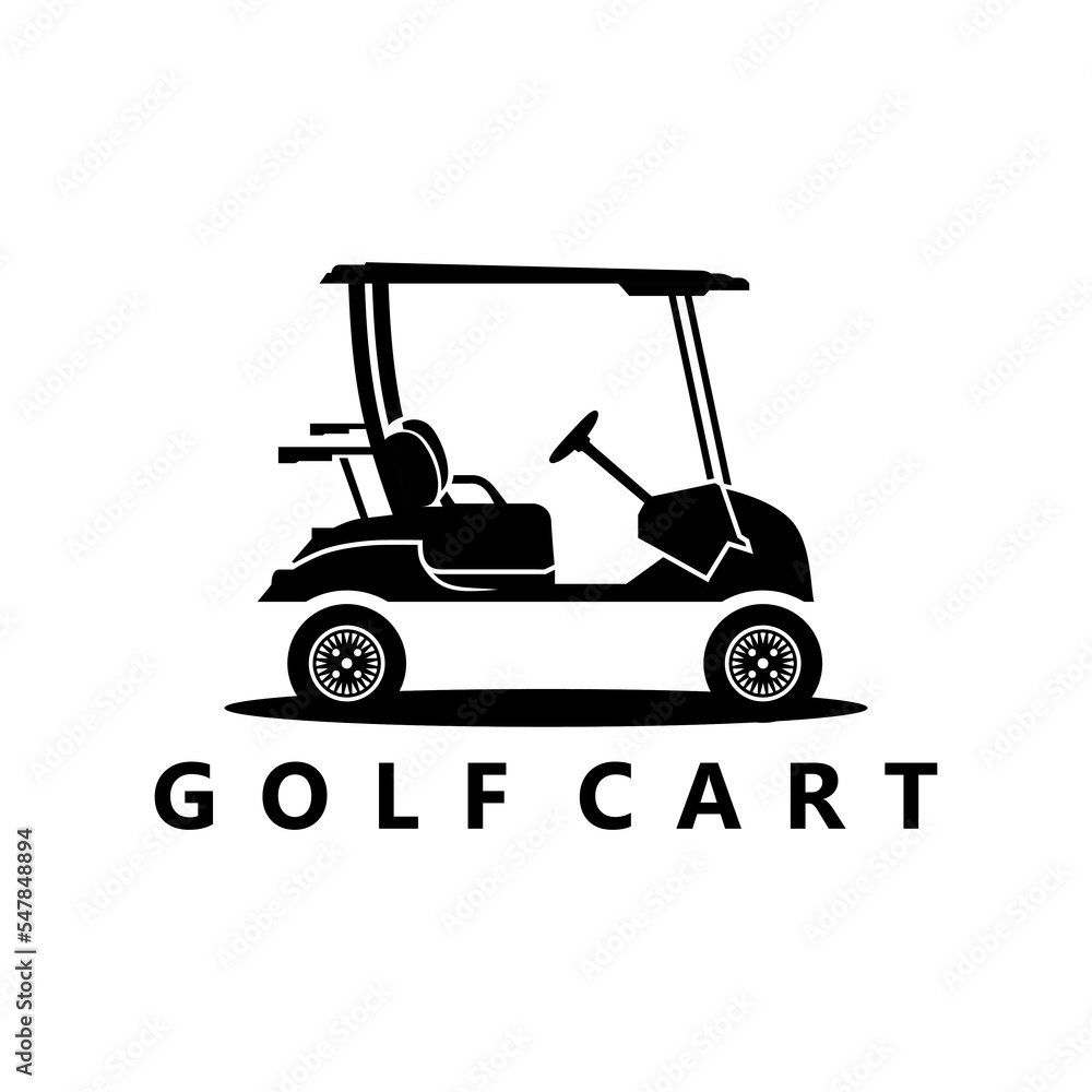 golf cart illustration design logo icon vector