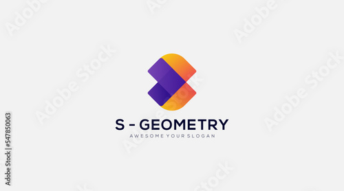 Free Download Geometric Letter S Logo Design icon template - GFXLoad