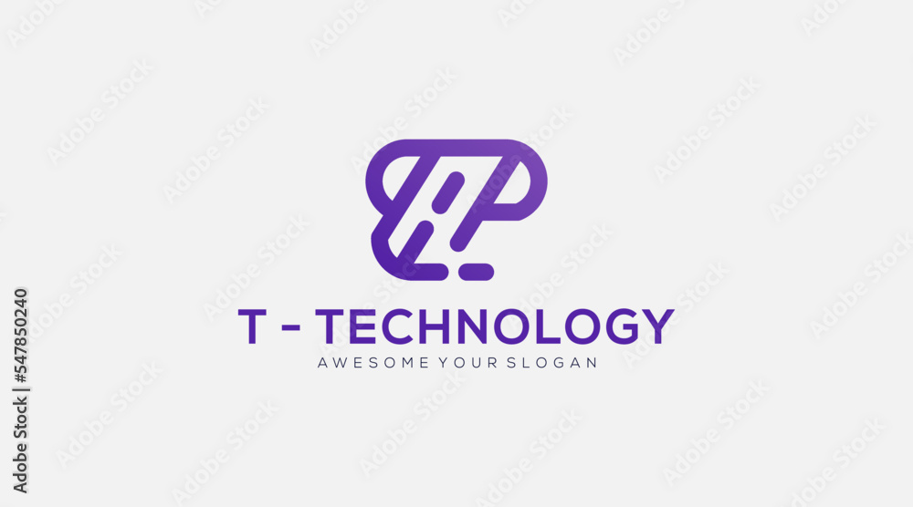 Digital Technology Letter T Icon Logo Design Element Digital Technology Letter T Icon Logo Design Element