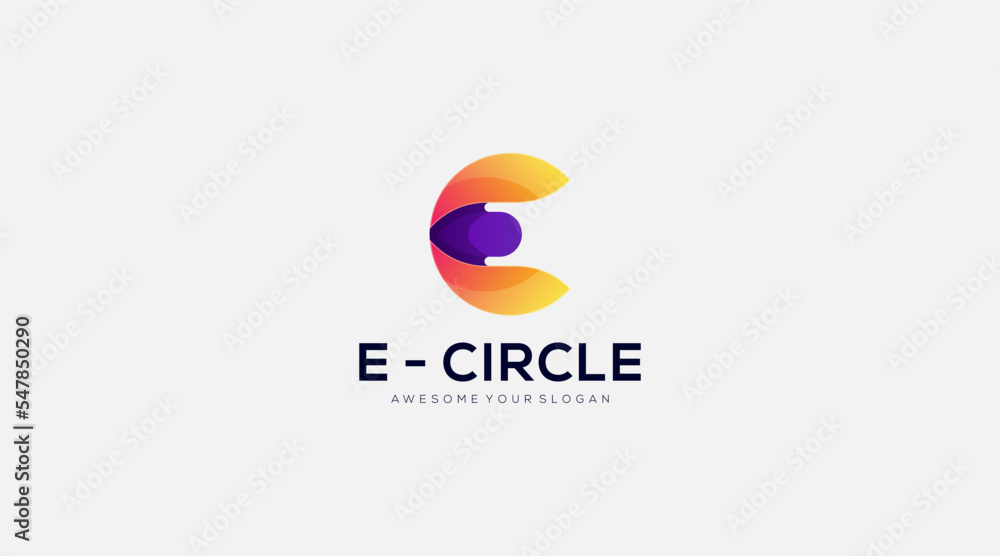 Alphabet letter E icon vector logo design illustration