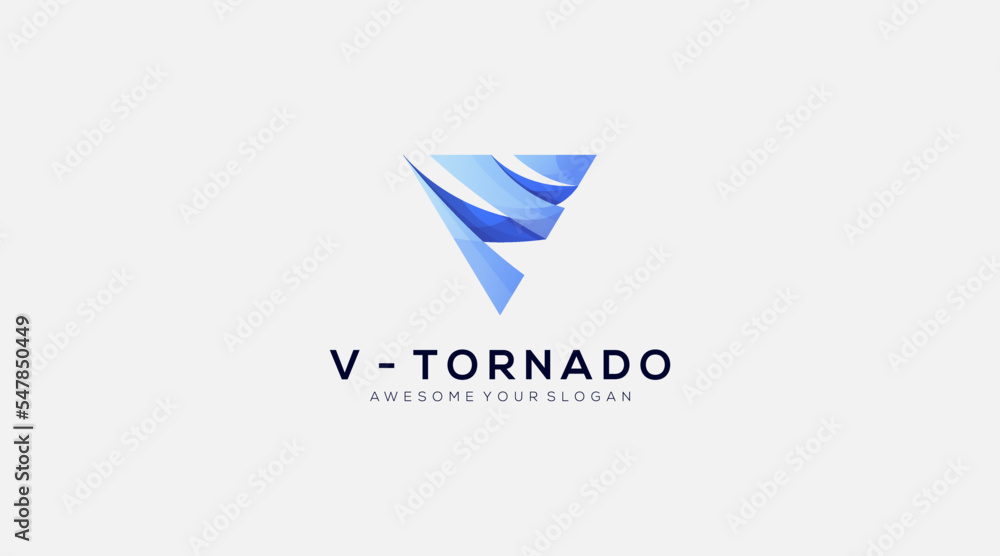 V Letter logo design or symbol tornado template vector V Letter logo design or symbol tornado template vector