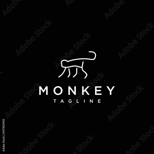 Monkey logo icon design template
