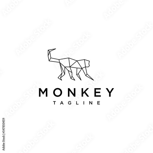 Monkey logo icon design template