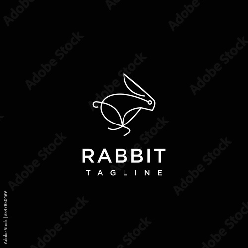 Rabbit logo icon design template