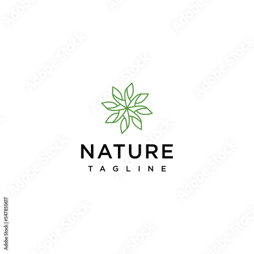 Nature logo icon design template