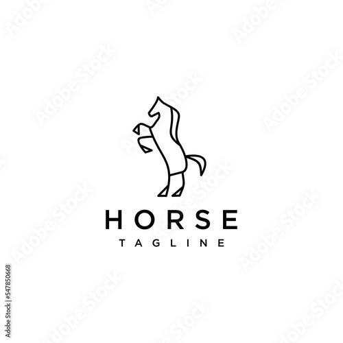 Horse logo icon design template