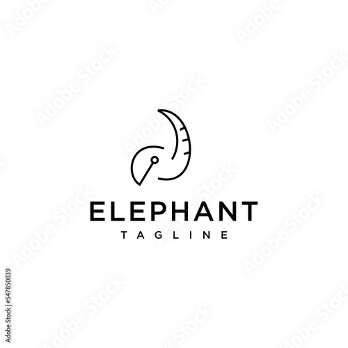 Elephant logo icon design template