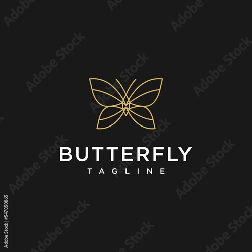 Butterfly logo icon design template