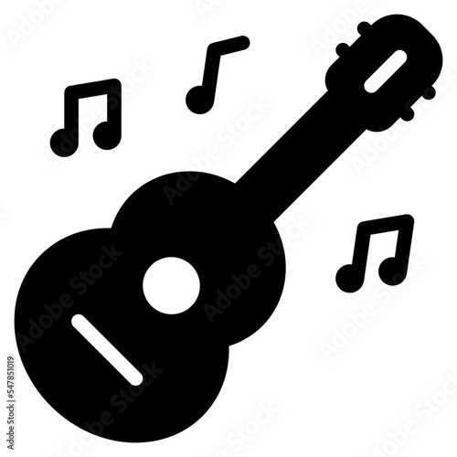 guitar glyph icon