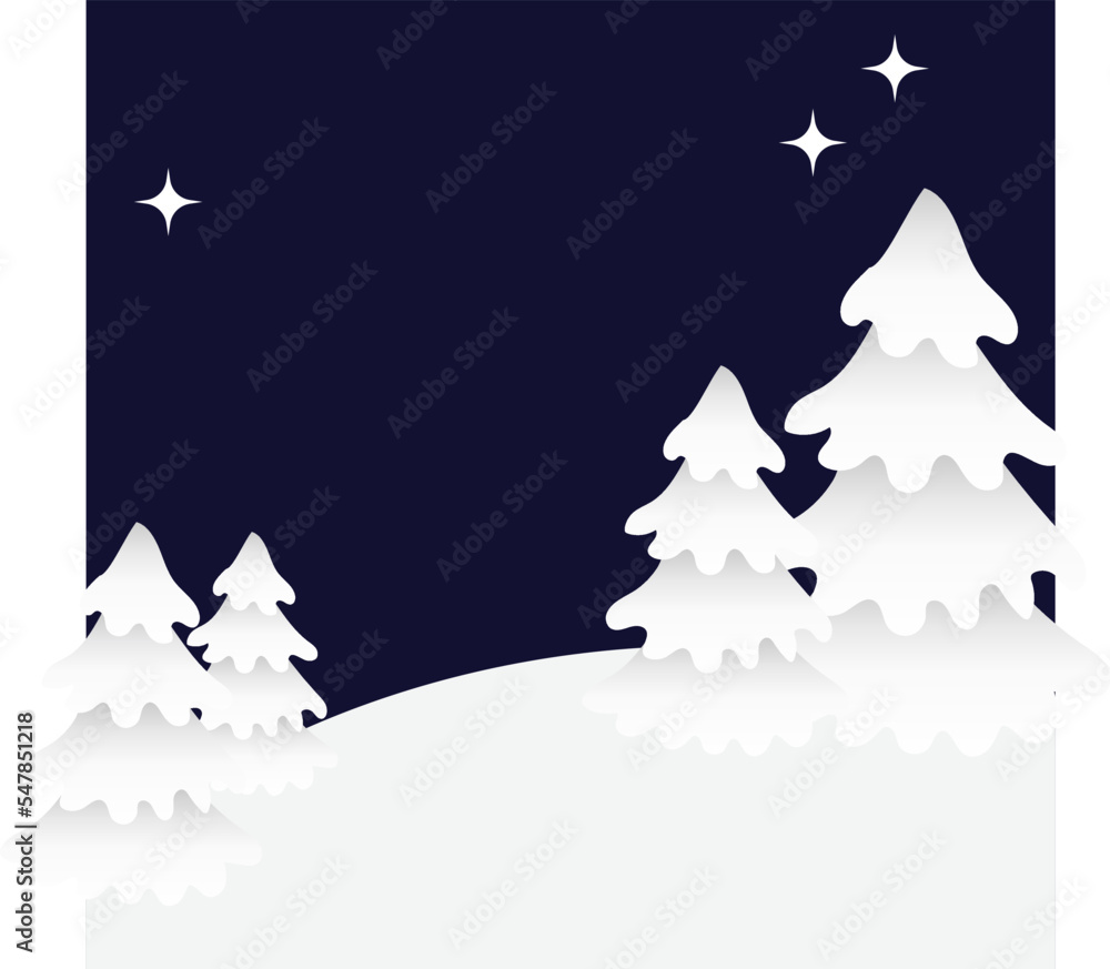 Snow winter Wallpaper vector illustration. Christmas Image or background