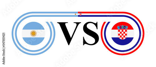 the concept of argentina vs croatia. vector illustration isolated on white background