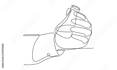 Continuous line of hand chemical lab retorts
