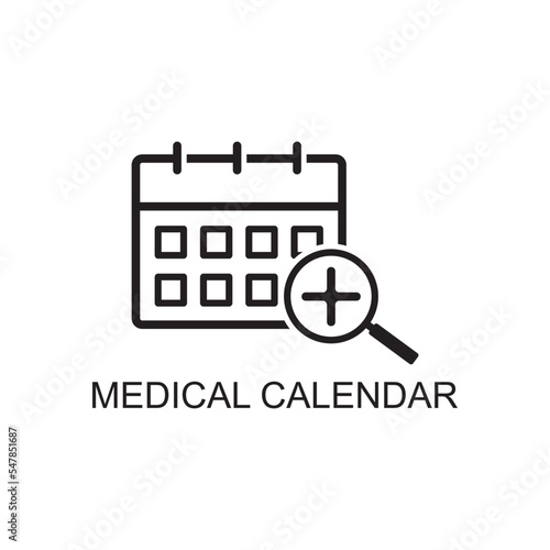 medical calender icon , medical icon