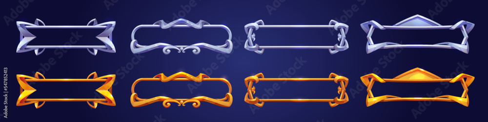 Game frames, silver and gold ui borders evolution from simple to luxury ...