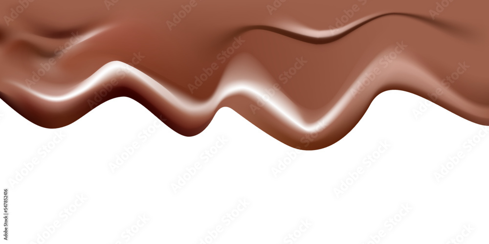 Dripping Melted Chocolates Isoalted. Realistic 3d Illustration of Liquid Chocolate Cream or Syrup. Dripping Melted Chocolates Isoalted. Realistic 3d Illustration of Liquid Chocolate Cream or Syrup.