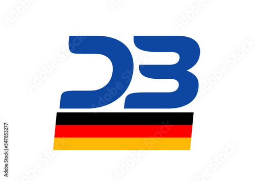 D3 / DE icon logo company 