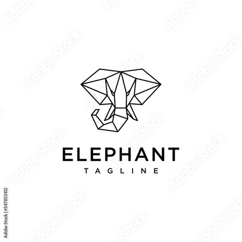 Elephant logo icon design template