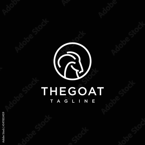 Goat logo design vector template