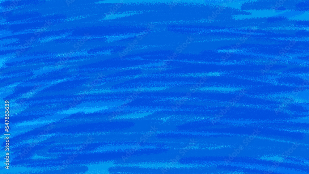 色鉛筆やクレヨンで塗りつぶし・書きなぐったような背景向け画像素材　8K UHDサイズ　ブルー１