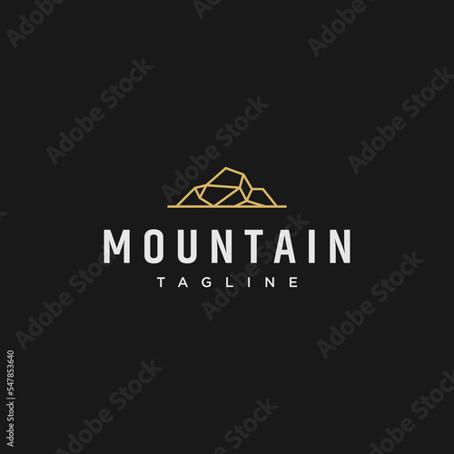 Mountain logo design vector template
