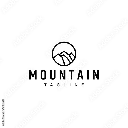 Mountain logo design vector template