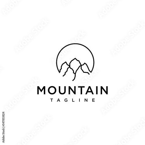Mountain logo design vector template